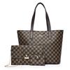 New Printed Shoulder Bag Splicing Plaid Messenger Bag Contrasting Color Large Capacity Texture Women's Bag Mother Bag
