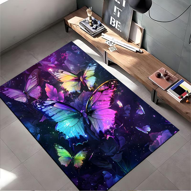 Colorful Butterfly Galaxy Design Suitable As a Non-slip Mat for the Living Room or Bedroom Sofa