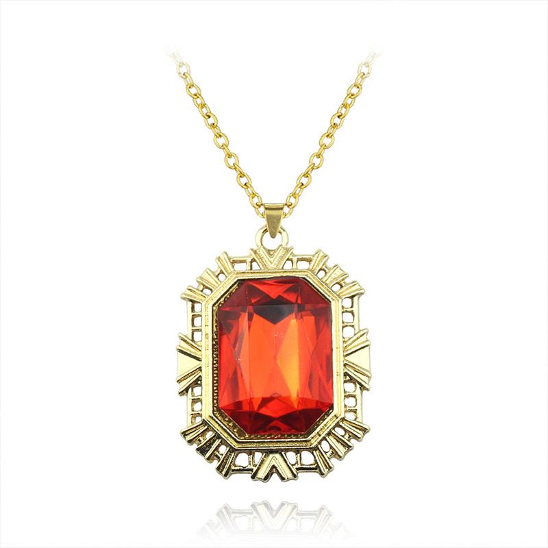 Sandman Same The Ruby Necklace Square Pendant Cos Props Birthday Christmas Gift