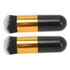 2 Stück Chubby Make-up Pinsel Tragbar Flauschig Weich Synthetisch Chubby Kosmetikpinsel Schwarz Golden