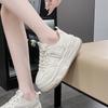 Platform white shoes women's new spring and autumn heightening white sports board shoes versatile matching skirt new