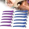 12pcs Makeup Duckbill Hair Clip Hairdressing Partition Sectioning Clips (Blue Purple)