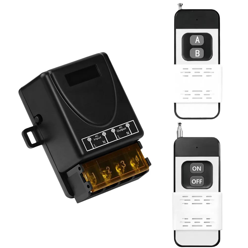 AC 110V 220V 30A Relay Wireless Remote Control Switch System RF 433Mhz Transmitter On Off for Water Heaters Ceiling LED Lamp