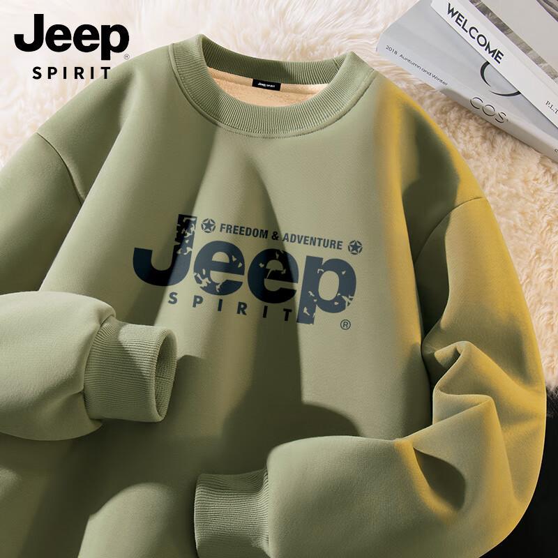 Мужской свитшот с круглым вырезом на флисовой подкладке JEEP SPIRIT 2XL