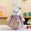 New Cute Pastoral Rabbit Plush Toy Rag Doll Children's Apron Rabbit Doll for Girls