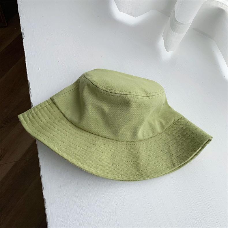 Solid Color Men Women Couple Bucket Hat Korean Version Ins Versatile Basin Hat Summer Big Brim Cotton Bucket Hat
