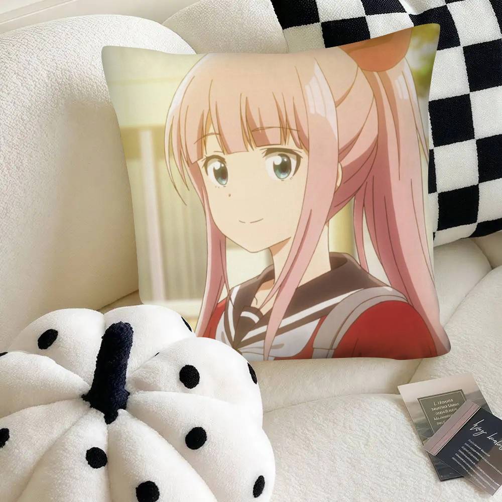 Slice Anime Senryu Girl Pillow Case Fashion Square Pillowcase Bedroom Sofa Room Ins Decoration Leisure