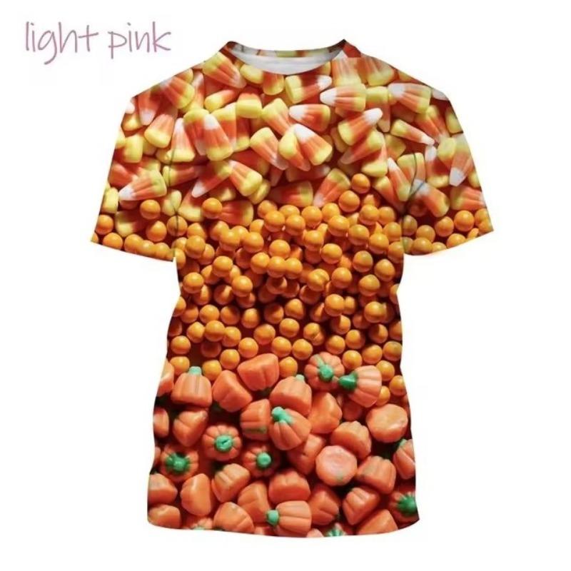 Summer Candy Chocolate Casual 3D Printing T-Shirts Unisex Men's and Women's Fashion Clothing Streatwear T-Shirts
