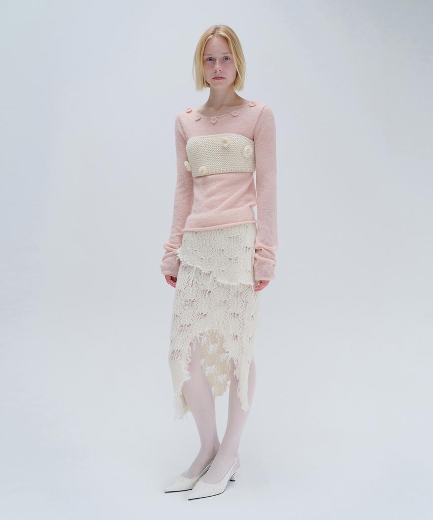 Daiaegeuneol Applique Tube Top (Ivory)