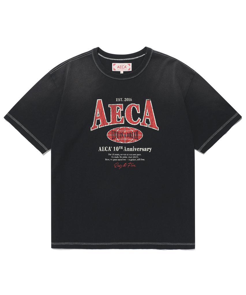AECA (Unisex) Aeca Heritage Globe Logo Half Sleeve Tee (2Color)