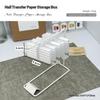 Nail Art Transfer Paper Organizer 10 Section Plastic Storage Box Compact Display Stand for Manicurist DIY Designs