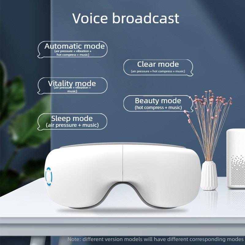 In Stock High Frequency Vibrating Air Compression Wireless Household Portable Eye Massager With Music Heat Eye Care Massager