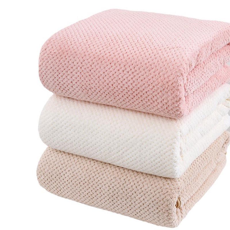 Merbau Coral Fleece Bath Towel Set - Thickened, Soft, Absorbent Couple Towels