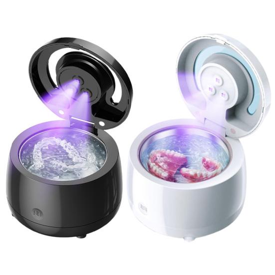 Ultraschall-Retainer-Reiniger UV-Zahnprothesen-Reinigungsdom Dental-Retainer-Reinigungsmaschine für Nachtschienen Zahnspangen Aligner Zahnbürste Schmuck