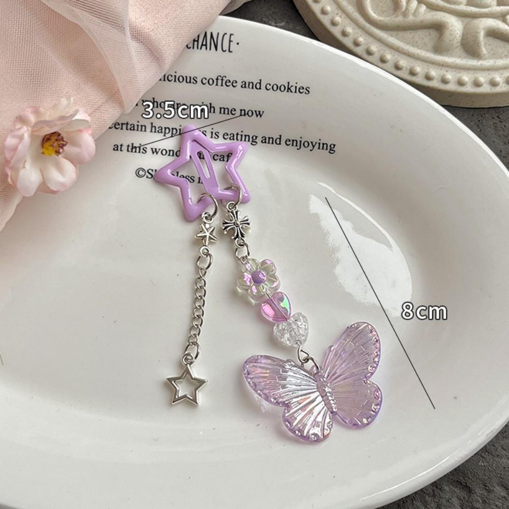 Star Hair Clip Vibrant Kids Hair Accessories Butterfly Tassel Hairpin High Quality Y2k Hair Clip For Parties Girls Daily Wear