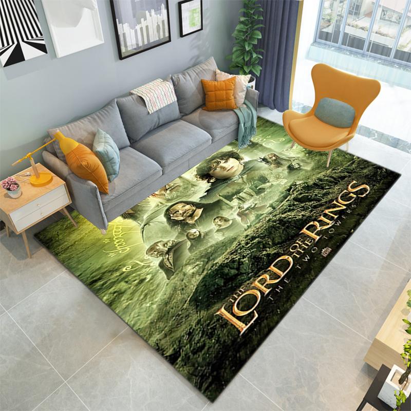 1PC Lord of the Rings Print Rug - home decoration Carpet For Living Room Bedroom Flooring Computer Chair Area Rug