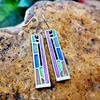 Vintage Mix Color Geometry Dangle Earring For Women  New Bohemian Tribal Hollow Out Metal Floral Long Earrings Jewelry Gifts
