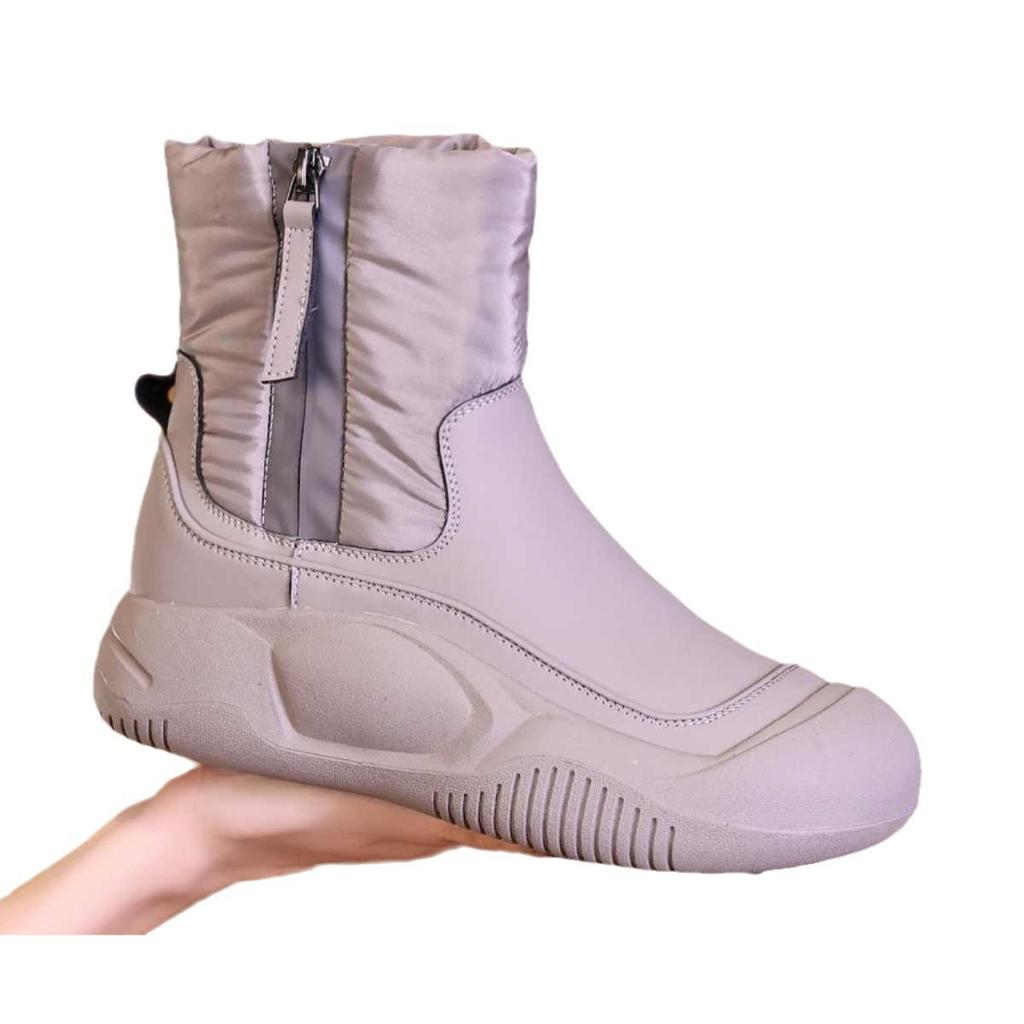 Snow boots women's shoes 2024 new cotton shoes winter velvet thickened zipper Martin boots thick-soled Northeast short boots women