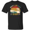 Retro Best Lab Dad Ever T-Shirt Gift Labrador Dog Owner Unisex Tee Black Navy Da
