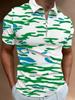 Trendiges kurzärmeliges Poloshirt mit nautischem Aufdruck, lässige Herren-Tageskleidung.