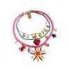Vintage Sun Heart Conch Crab Pendant Necklaces for Women Candy Color Rice Beads Enamel Multi Layer Necklace Jewelry Gift