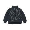MLB New York Yankees Luźna Zimowa Krótka Kurtka Puchowa z Dużym Logo Rozpinana Unisex Czarna 31DJ03061-50L