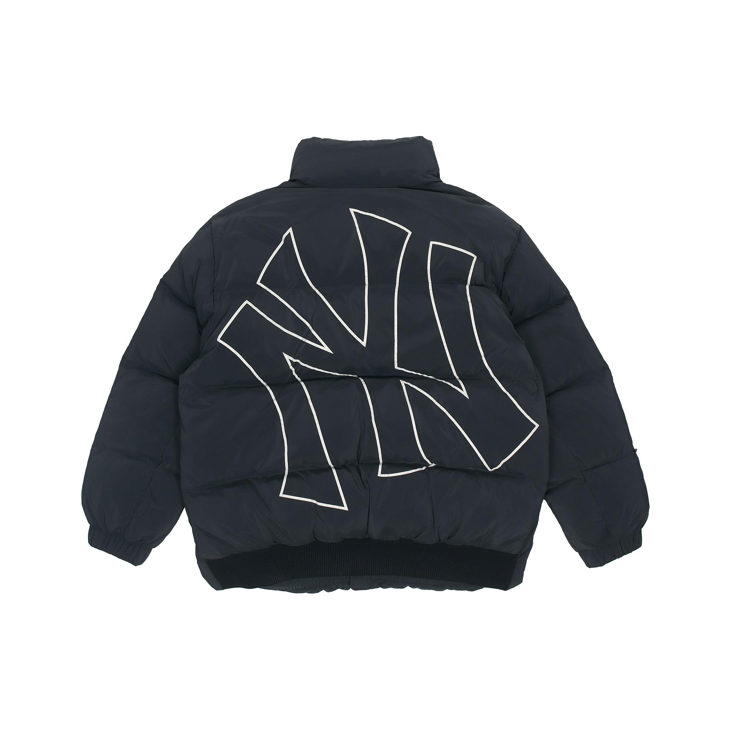 MLB New York Yankees Doudoune Hiver Courte Logo Large Décontractée Unisexe Noir 31DJ03061-50L XS