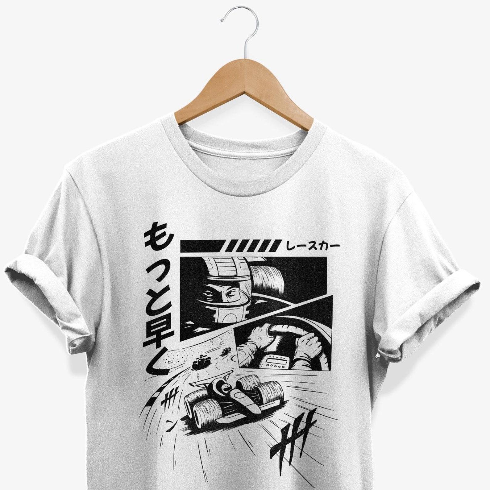Japan Racing T-shirt: Retro Japanese Graphic Tee L