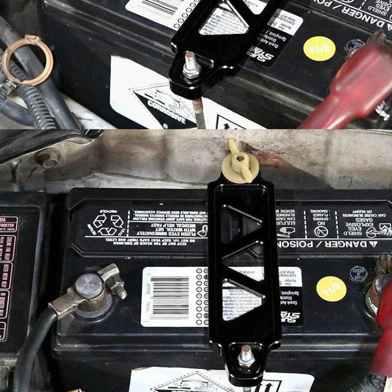 Universal Aluminum Auto Battery Holder 218mm 190mm Easy Install Tie Down Mount Bracket For Enhanced Battery Safety