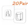 New 10 Pair Double-Sided Adhesive Wall Hooks Hanger Strong Transparent Hooks Suction Cup Sucker Wall Storage Holder For Kitchen