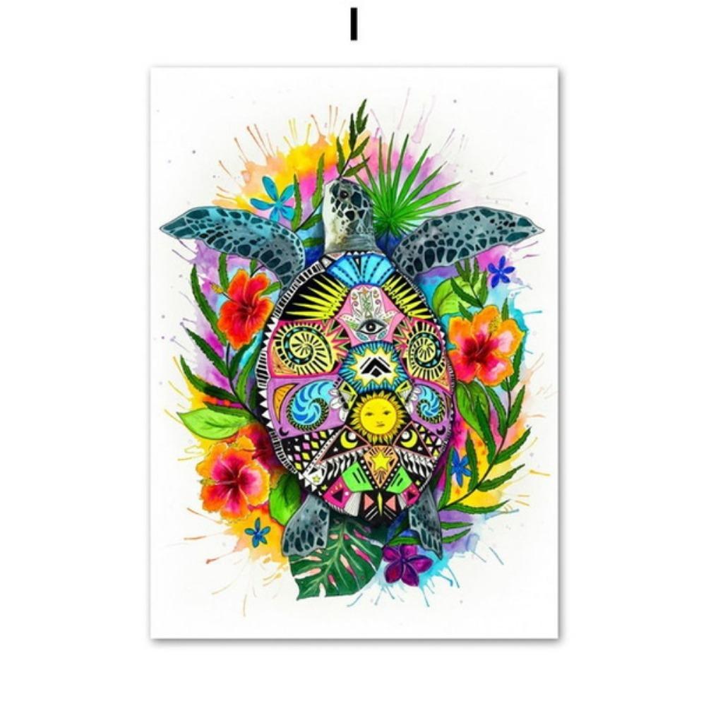 Artă de perete cu animale abstracte nordice Pictură pe pânză poster de artă imagini de perete imprimate pentru decorarea sufrageriei acasă