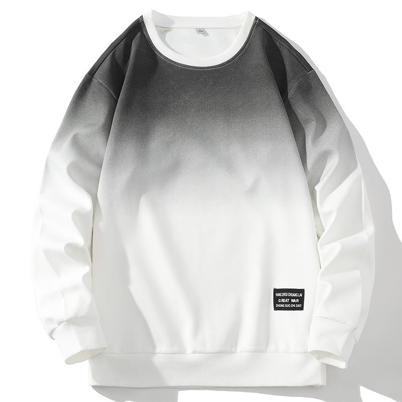 Kazak Erkek Modası Uzun Kollu Rahat Bol Yuvarlak Yaka Tişört Altlık Erkek