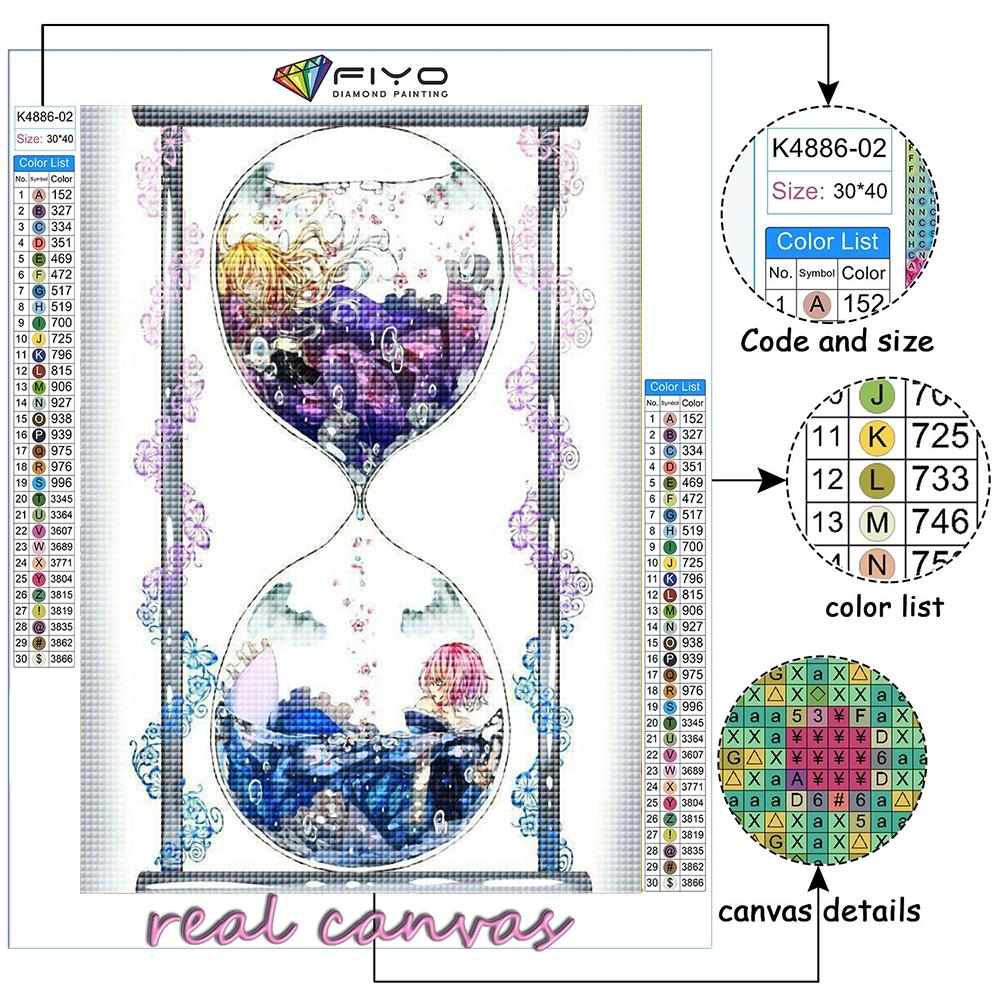 5D-Diamant-Malerei, Mädchen in Sanduhr-Flasche, DIY-Diamant-Stickerei, Strass-Heimdekoration