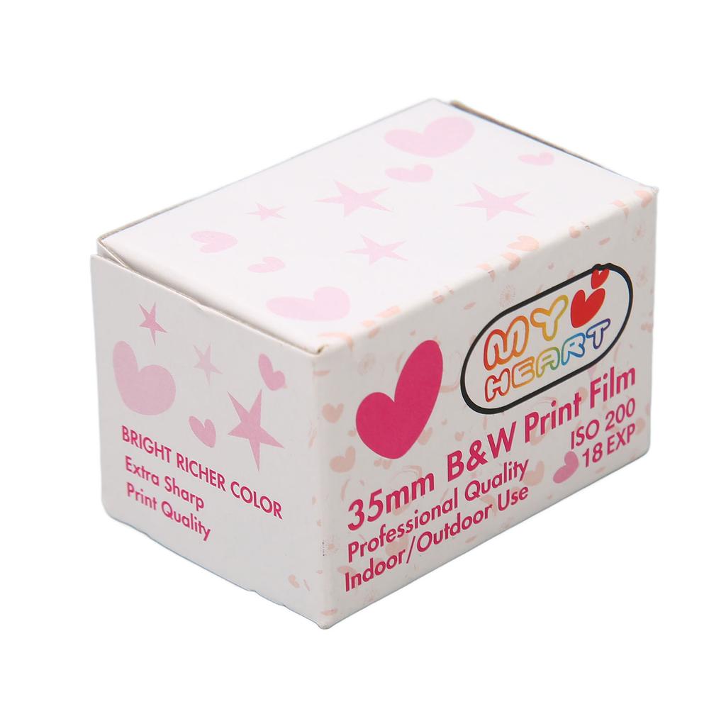 35mm Black and White Print Film ISO 200 HD Camera Black and White Negative Film for 135 Cameras 18 Sheet