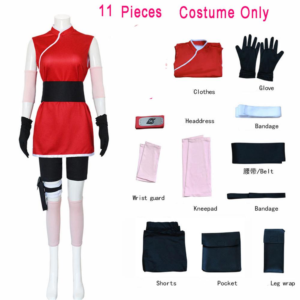 Spill Haruno Sakura Cosplay Shippuden Anime Kostyme Parykk Kvinner Jenter Skjørt Antrekk Unisex Ninja Tegneserie Halloween Karnevalskostyme