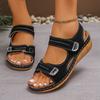 Women's Shoes 2026 Velcro Sandals Women's Large Size New Sandals One-word