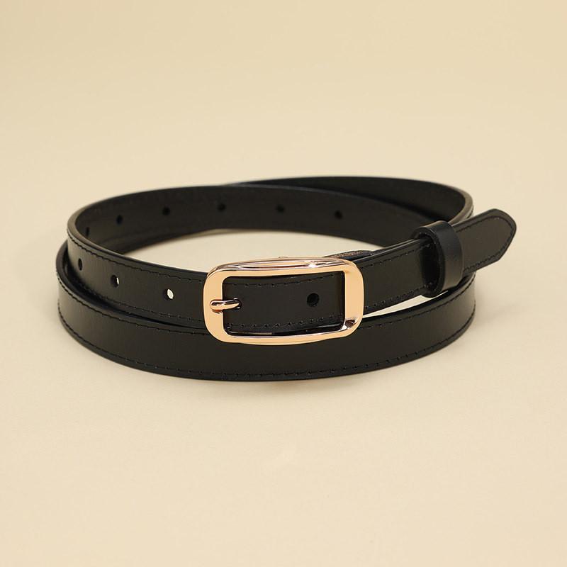 Leather Cowhide Elegant Ladies Fashion Belt With Alloy Pin Closure For Work