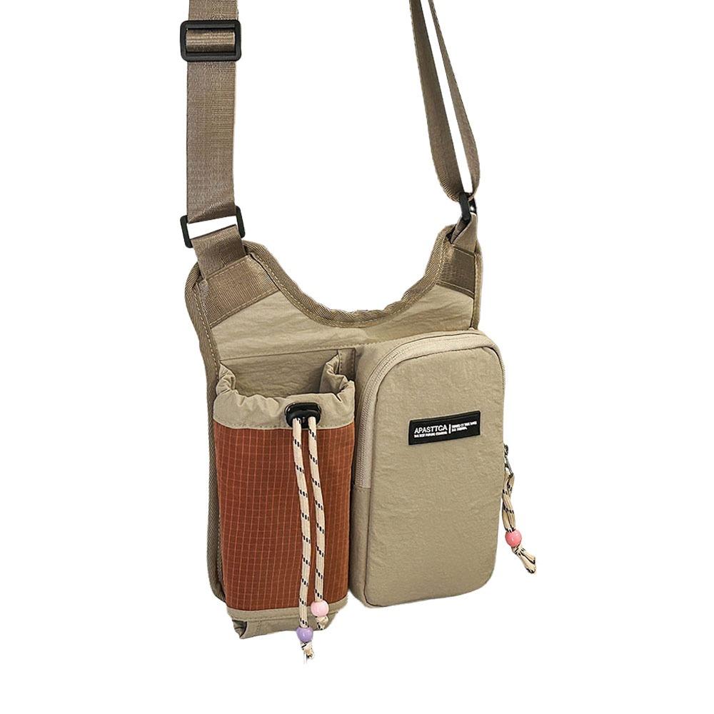 Large Capacity Men's Travel Shoulder Bag Water Bottle Pouch Reusable Stylish Water Bottle Bags Adjustable