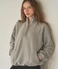 Iteoneolmomeonteu Soft Terry Half Zip Sweatshirt_Gray