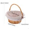 Handwoven Rattan Picnic Storage Basket Circular Shape for Outdoor and Kitchen Handmade Accessory