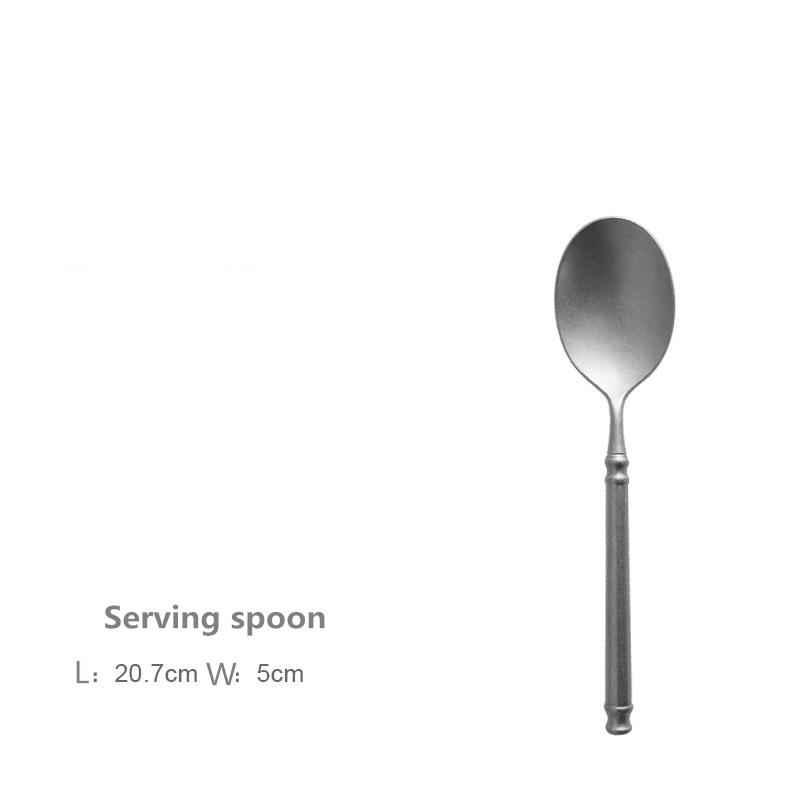 304 Edelstahl Ins Net Red Retro Messer und Gabel Besteckset, Westliches Essen Steakmesser und Löffel, Nordisches Besteckset