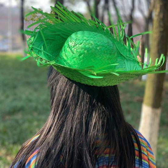 Straw Hat Summer Sun Protection Wide Brim Hand Woven Lightweight Breathable Design Beach Hat Headwear
