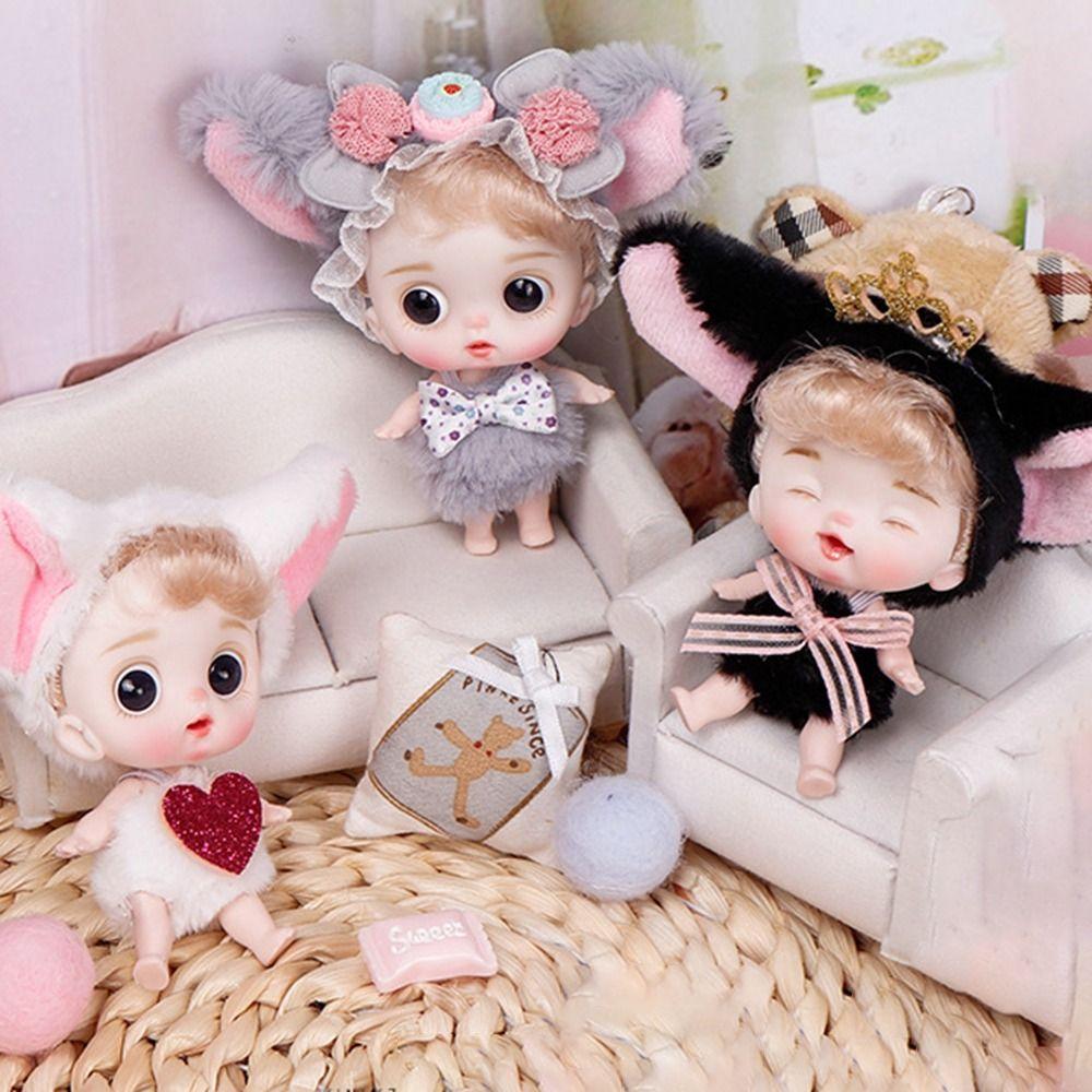 Ball Jointed BJD Dolls Figure Toys Mini Dolls Toys Gift Ob11 Dolls Clothes Outfit  for Girls