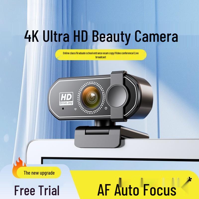 Ultra HD Webcam with USB Microphone for Online Classes & Live Streaming