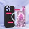 Ice crystal-colored roses For Samsung Galaxy S26 Ultra S20 FE S21 S22+ S23 Plus S24 Ultra 25 Edge For Magsafe Glass Phone Casee