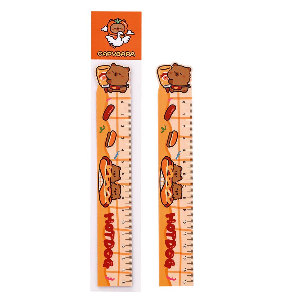 Capybara Magnetic Bookmark & Ruler: Cute, Irregular Cartoon Stationery
