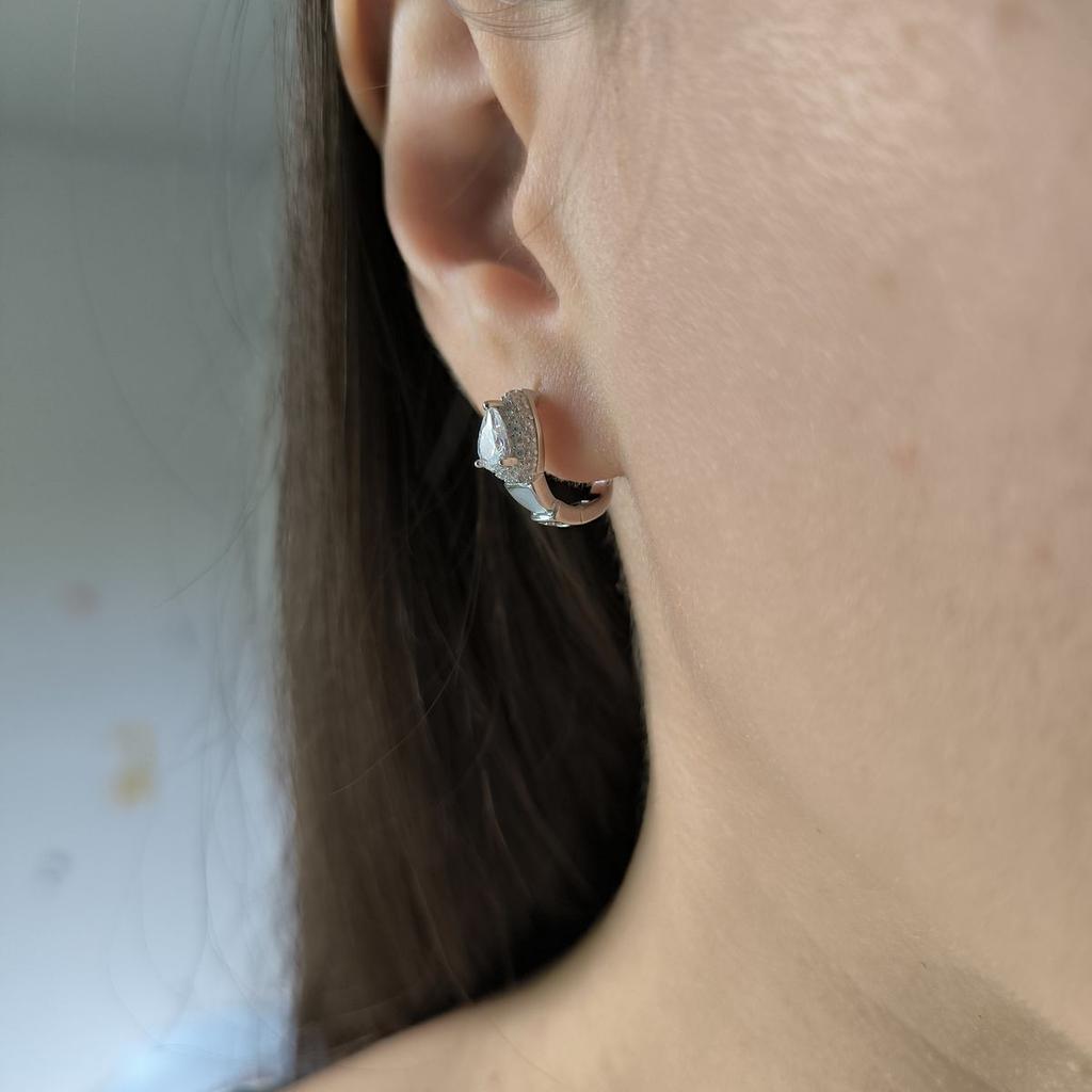 Silver Earrings with Natural Mother-of-pearl (2187097)