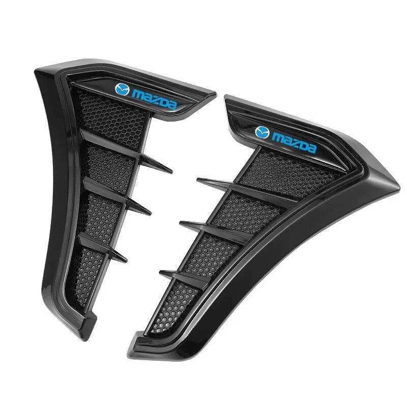 

2025 Hot 2Pcs Car Front Side Wing Fender Emblem Trim Cover for Mazda CX5 CX3 CX7 2 3 5 6 MX5 MX3 Axela Atenza Speed CX9 RX8 RX7