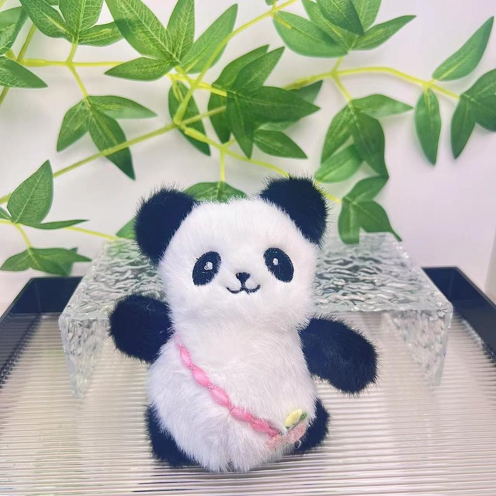 Padded Panda Cute Plush Keychain Toy For Bags Featuring Soft Fleece Short