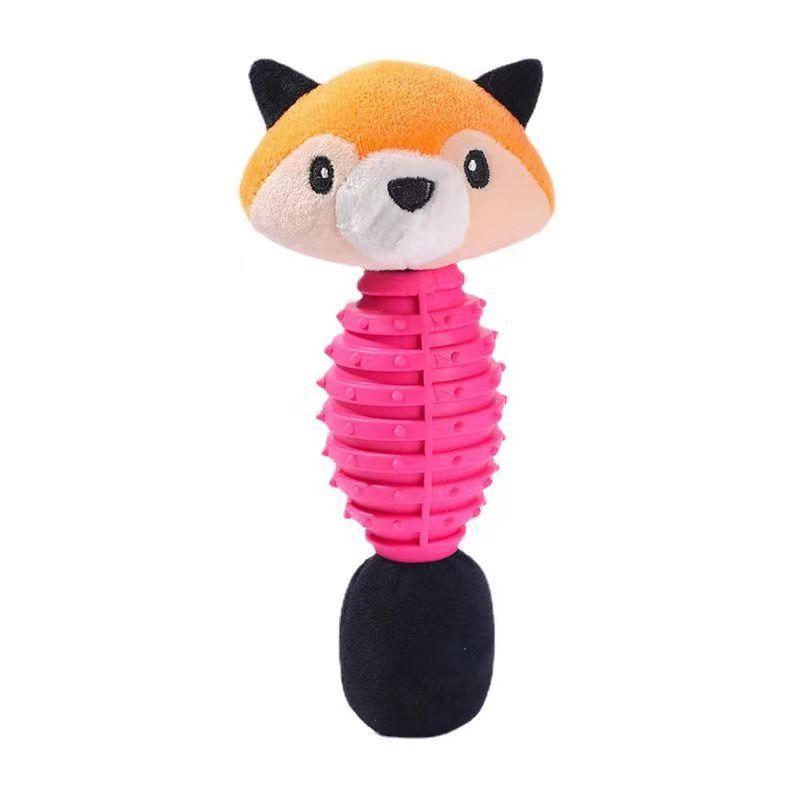 Manufacturer Wholesale New Plush Tpr Dog Chew Toys Sound Interactive Dog Toy Cartoon Animal Shape Small Dog Squeaky Toys